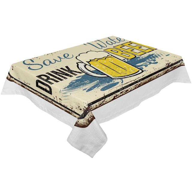 Tovaglia rotonda da collezione birra Impermeabile Decorazione tavolo matrimonio Tovaglia Copritavola cucina Sala da pranzo