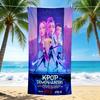 1Pc Kpop Demon Hunters Beach Towel Quick Dry Multiuse For Beach Pool Gym Yoga Home Travel Christmas Halloween Xmas Gift L1403