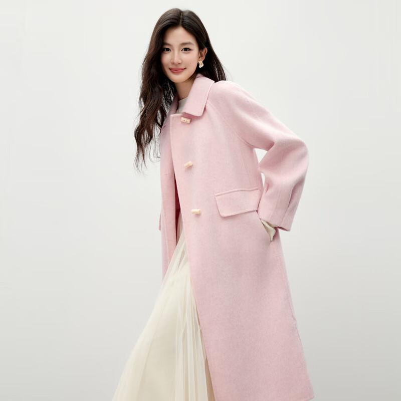 

Qiushui Yiren Women s Toggle Button Wool Coat XL