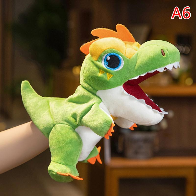 Creative Dinosaur Hand Puppet Plush Toys Kindergarten Performance Hand Control Glovestriceratops Tyrannosaurus Plush Dolls