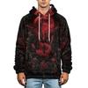Herren Halloween Print Hoodie Übergröße Flanell Lässiger Pullover Sweatshirt für Herbst und Winter