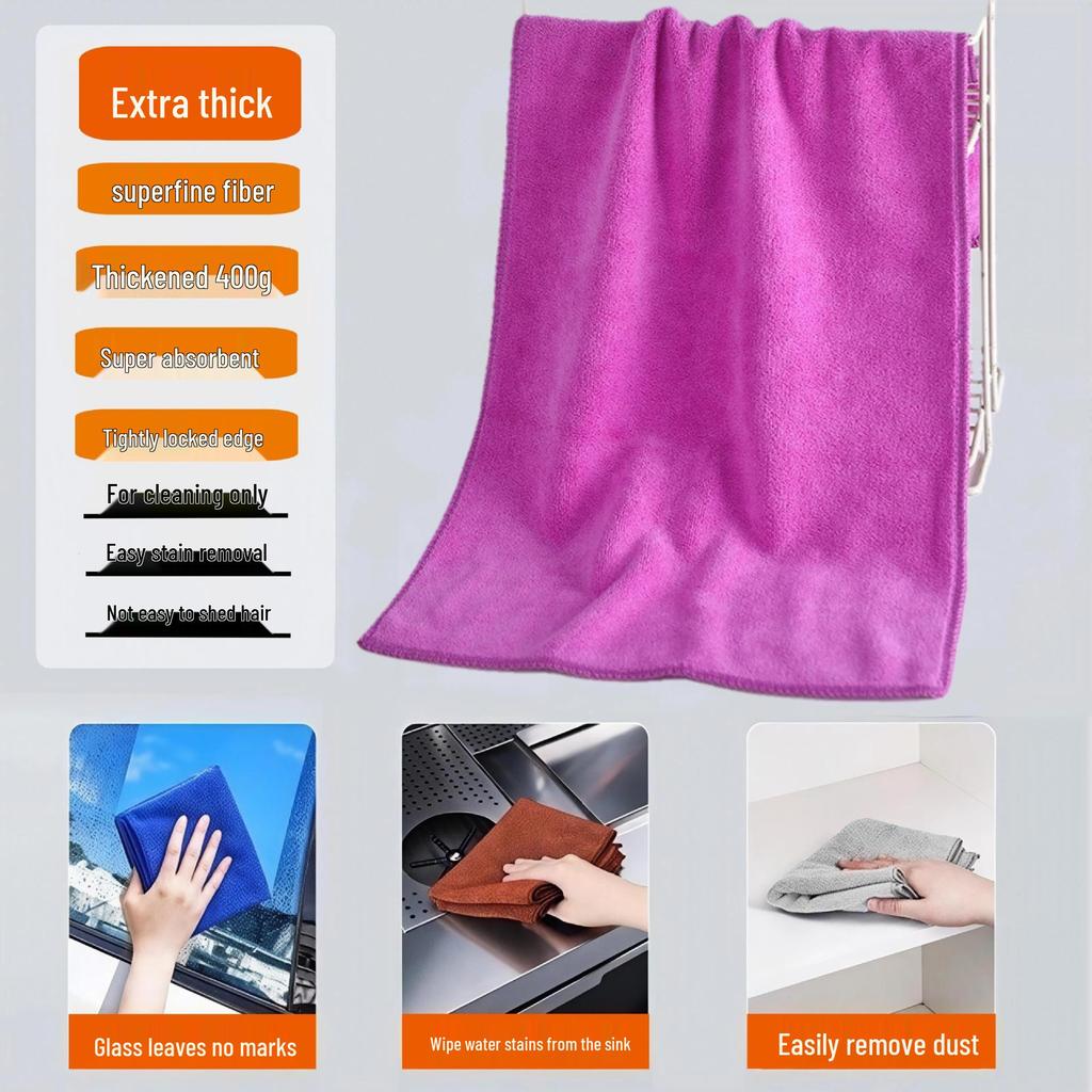 Ultra-Fine Fiber Thickened Car Wash and Cleaning Towel with High Water Absorption - Ideal for Home, Hotel, and Salon Use