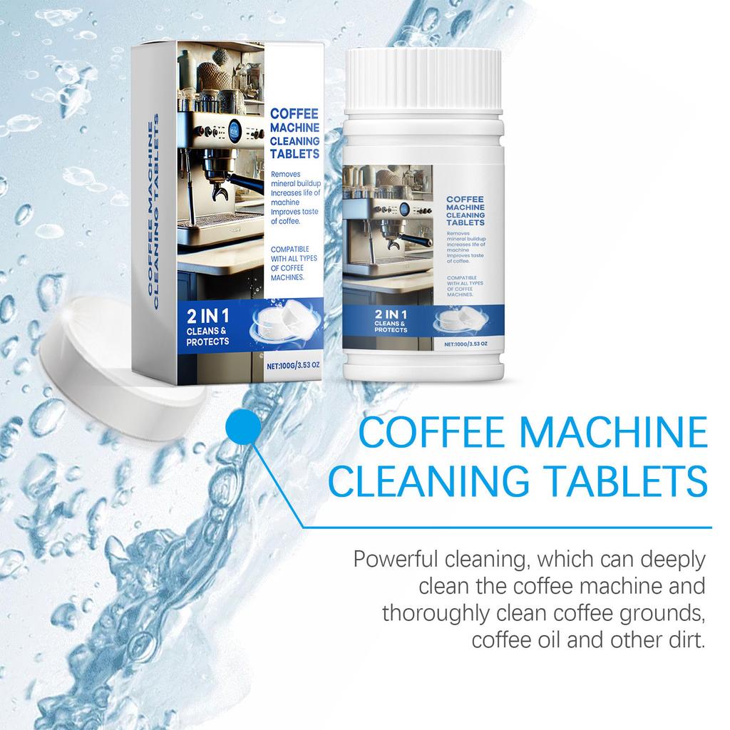 Coffee Machine Cleaning Tablets High Efficiency Espresso Maker Cleaner Safe Effervescent Tablet for Home and Office