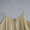 Johnature Women Vintage Solid Color Summer Beige Yellow Soft Female Tops