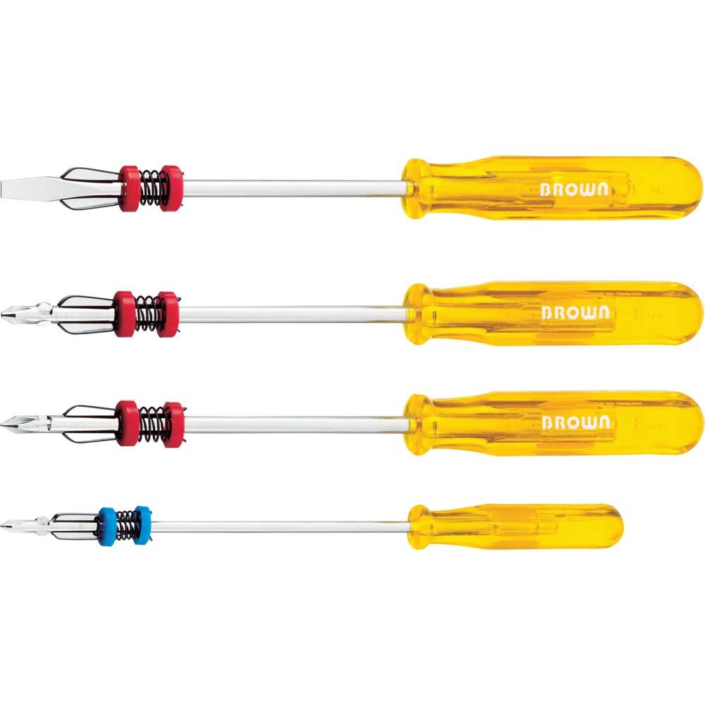 

Hirai Tools BROWN Screw Catch Driver Set of (Set 4) D-12SET