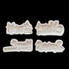 Multi-Language Merry Christmas Silicone Molds for Fondant, Cake, Chocolate & Clay