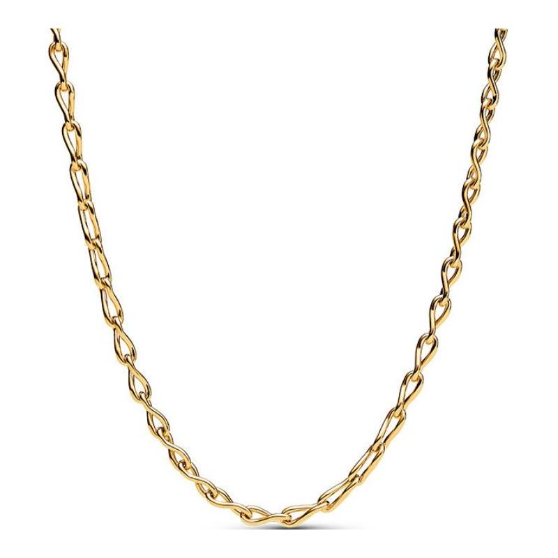 Pandora Cross chain design alloy necklace women s gold 363052C00 золотой