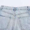 2025 Spring Women's Slim High-Waist Rhinestone Denim Shorts