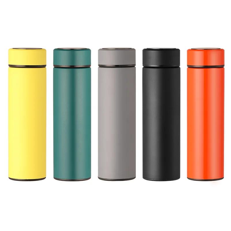 500ml Smart Temperature Display Thermos Cup Cute Children's Student Water Bottle Coffee Mug Stainless Steel Portable Drinkware