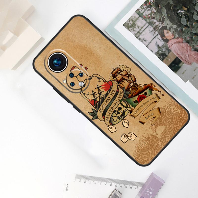 

Sailor Retro Art For Honor Magic 7 Lite 6 8 Pro Case For Honor X9d X9a X9b X9c X8c X8b 200 400 50 70 90 Win RT Honor Win RT