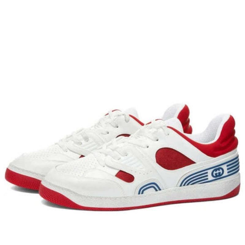 

Gucci Basket Fabric Aged Low White Demetra Red Men s 697882-2SHJ0-9090 43.5