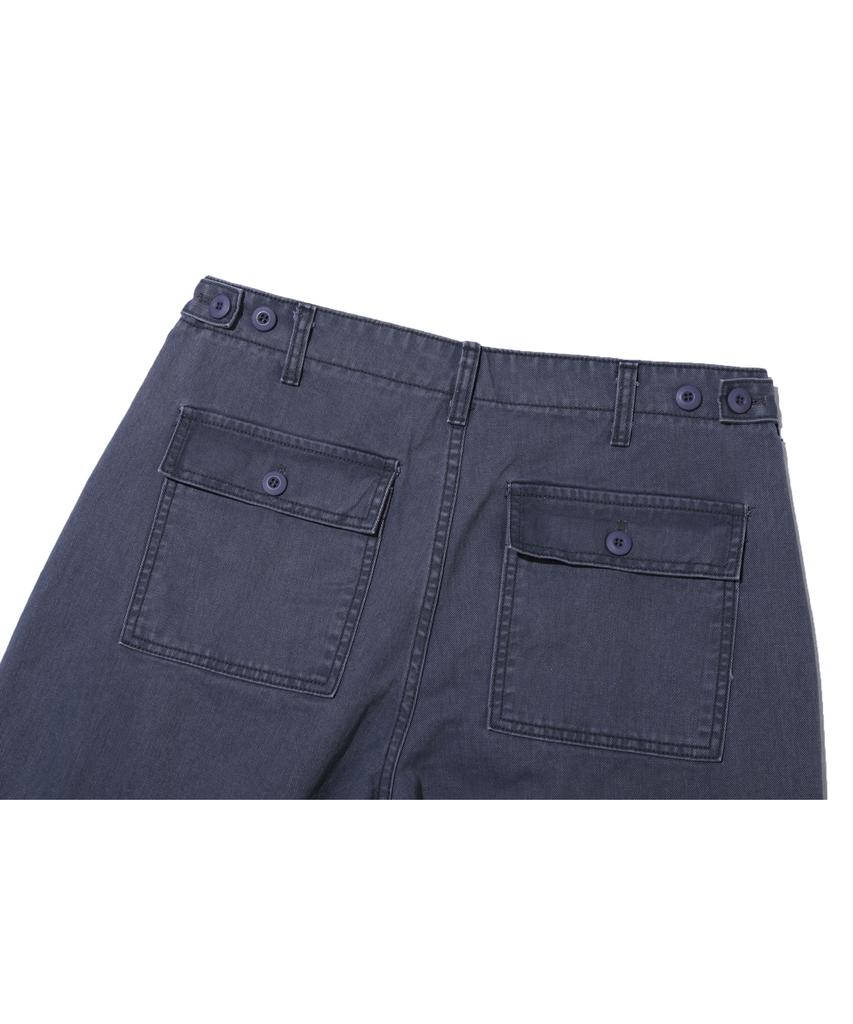 BASEMOMENT Washed Fatigue Work Pants Slate Blue