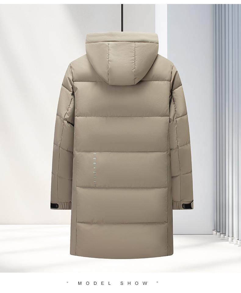 Men's Mid-Length Winter Cotton Jacket - Thick, Casual, Warm Hooded Coat