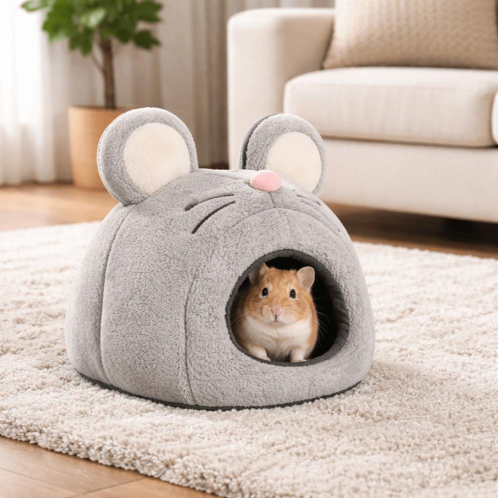 Thicken Hedgehog Hideout Nest Mouse Shaped Guinea Pig House Semi-enclosed Pet Cave Sleeping Bag