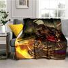 Fantasy The Monkey King Cartoon Blanket Warm Flannel Throw Blanket Bedspread for Bed Sofa Picnic Christmas Birthday Boys Gifts
