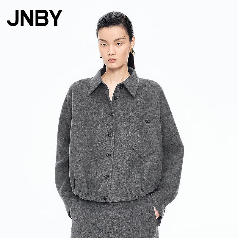 

Пальто JNBY свободного кроя из шерстяной смеси с длинными рукавами M