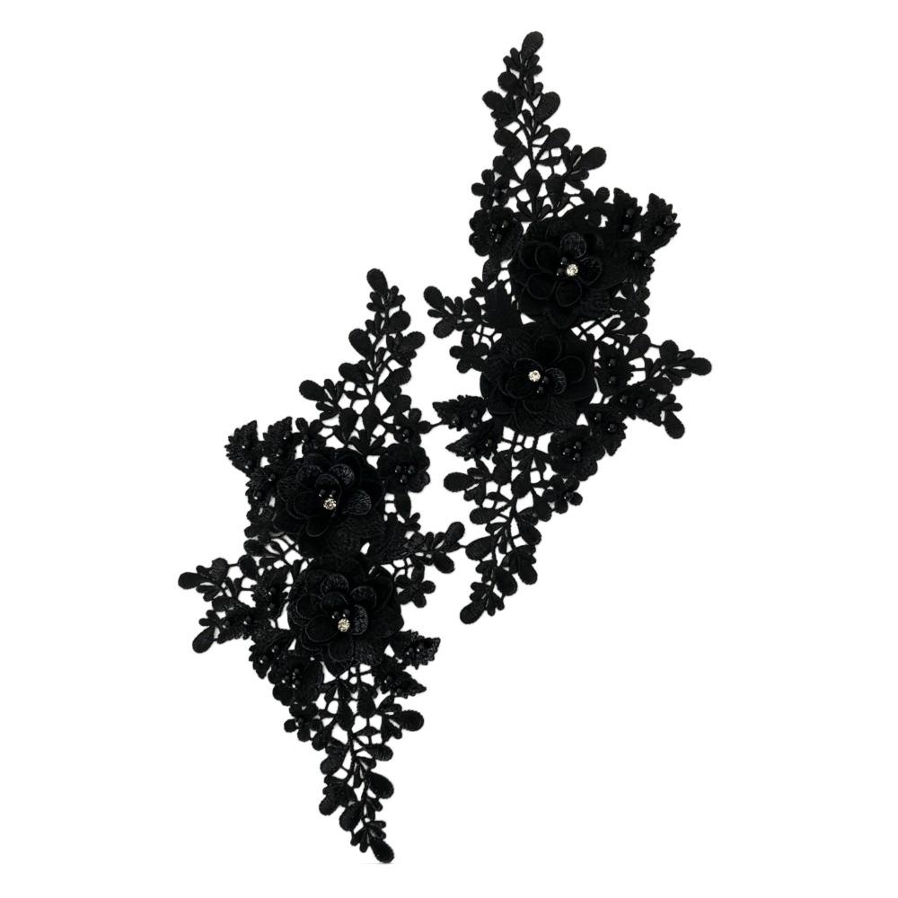 3D Rhinestone 3D Bead Embroidery Patch Multicolor Wedding Dress Accessories  Garment Decoration