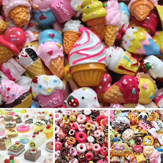 10Pcs Realistic Mini Biscuit Food Jewelry Donut Model DIY Decorative Accessory