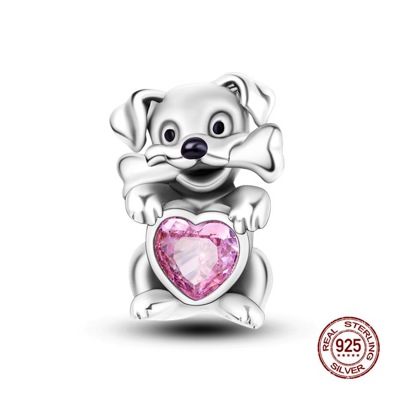 Original Charm Copper Chameleon & Kitten Charms Beads Fit 3Mm Original Bracelet For Women Diy Fashion Jewelry Gift