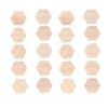 25Pcs Hex Wood Chips 38mm Blank Unfinished Wooden Cutouts Slices for DIY Decorations Crafts