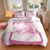 3Pcs Pink Fashion Portrait Bedding Sets For All Sizes New 3D Printed Bed Cover Comforter Duvet Cover Pillowcase Bedroom Decoration