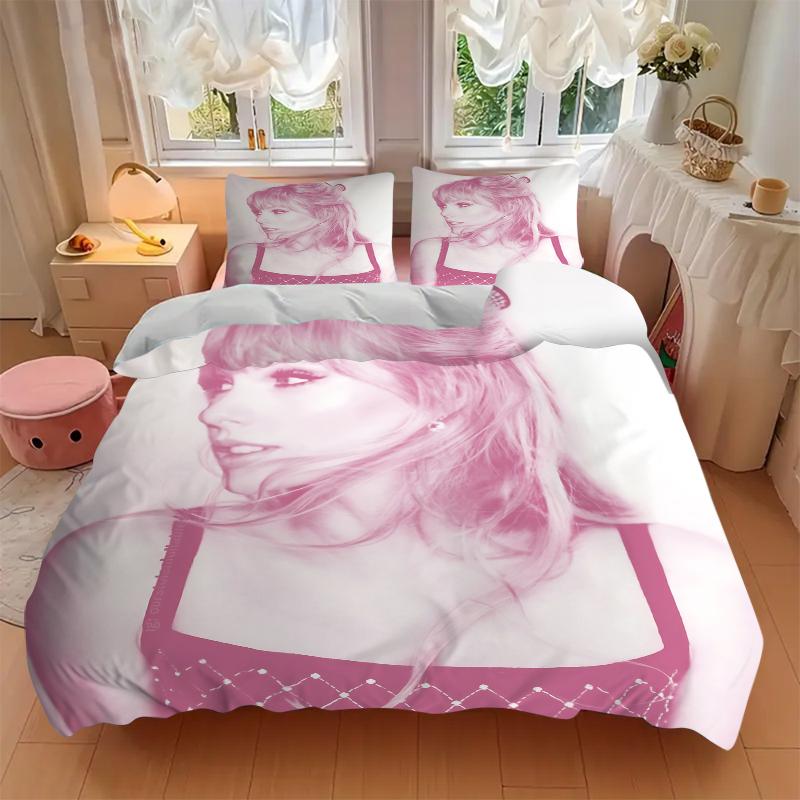 3Pcs Pink Fashion Portrait Bedding Sets For All Sizes New 3D Printed Bed Cover Comforter Duvet Cover Pillowcase Bedroom Decoration