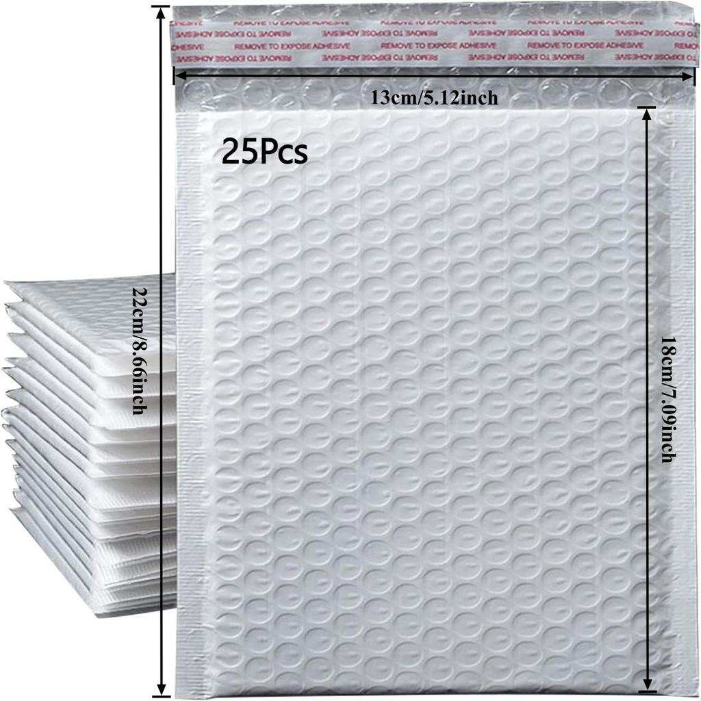 12-25 Pack Bubble Mailers Shockproof - Self-Seal Lightweight Padded Envelopes for Safe Shipping Jewelry, Phones, Gifts & Fragile Items