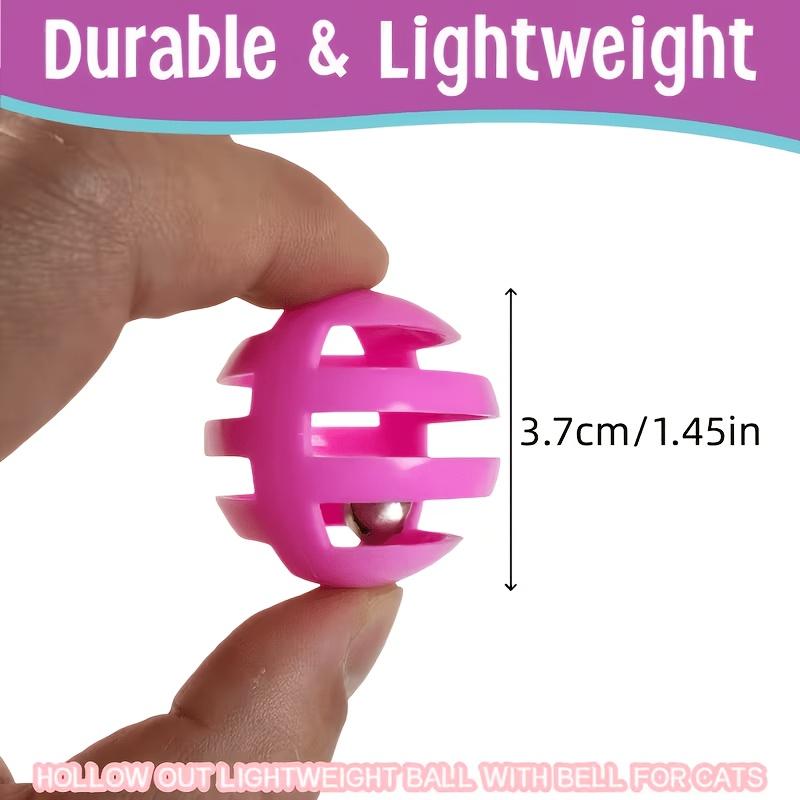 Cat Toy Jingle Ball - Hollow Plastic Ball Suitable for Indoor Play, Multi-Color Jingle Ball with Jingles for Chase & Kicking Fun