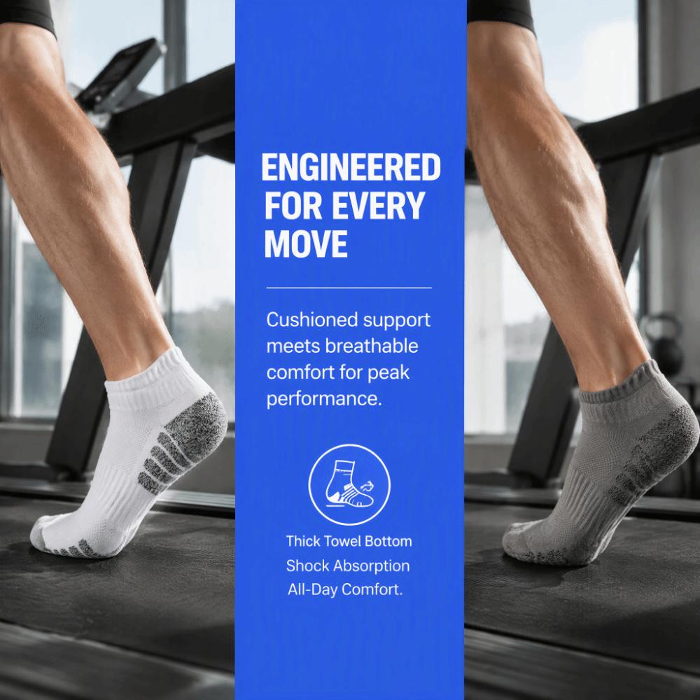 6pcs Towel Bottom Running Sock Polyester Cotton Sports Sock Durable Athletic Sock Outdoor