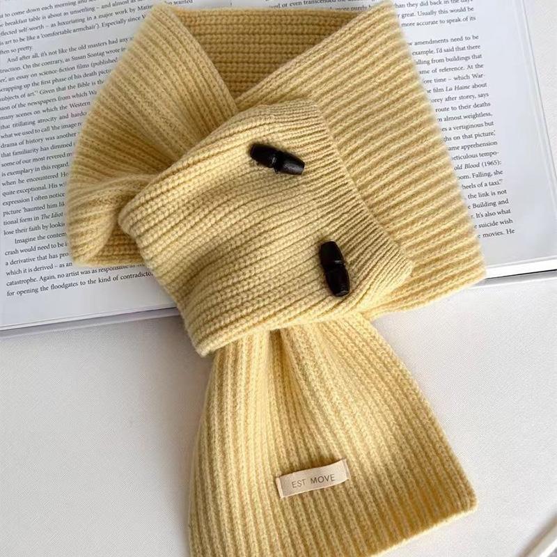 1Pc Knit Multi-functional Neck Brace Winter Button Korean Version Yarn False Collar Scarf
