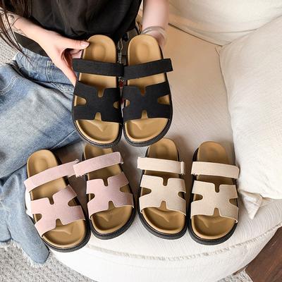 Women's Shoes: Slip-on One-strap Sandals, Anti-slip Beach Shoes, Slippers