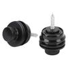 2Pcs Guitar Strap Locks Security Buttons Heavy Duty Metal Flat Round Head Non Slip Fall Resistant Tool Black