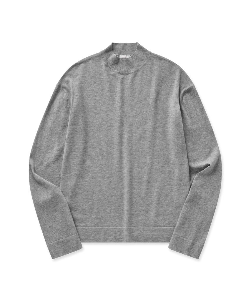 Pilpeu Basic Mock Neck Knit 19(Light Gray)