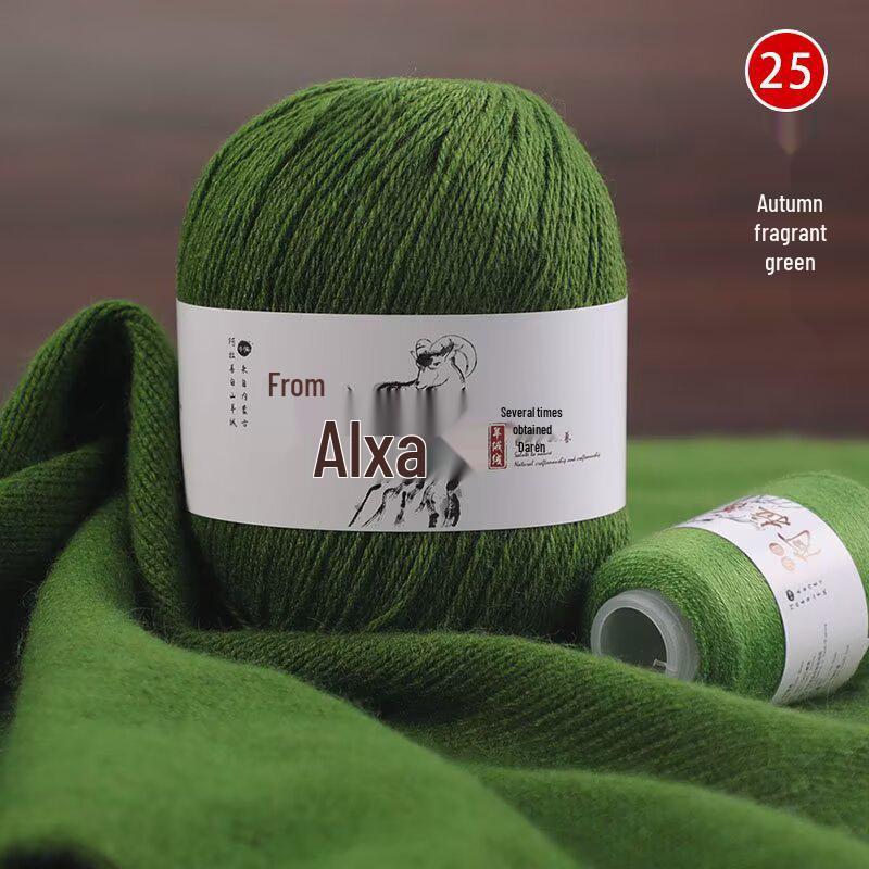Hand-Knitted Medium-Thick Pure Cashmere Yarn Ball for DIY Projects - Perfect for Scarves and Gifts