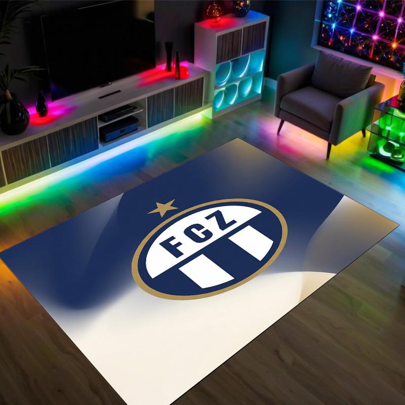Tappeto in Velluto di Cristallo Design FC Zürich Accogliente Non?Tappeto Stampato Antiscivolo per Camera da Letto Soggiorno Ingresso