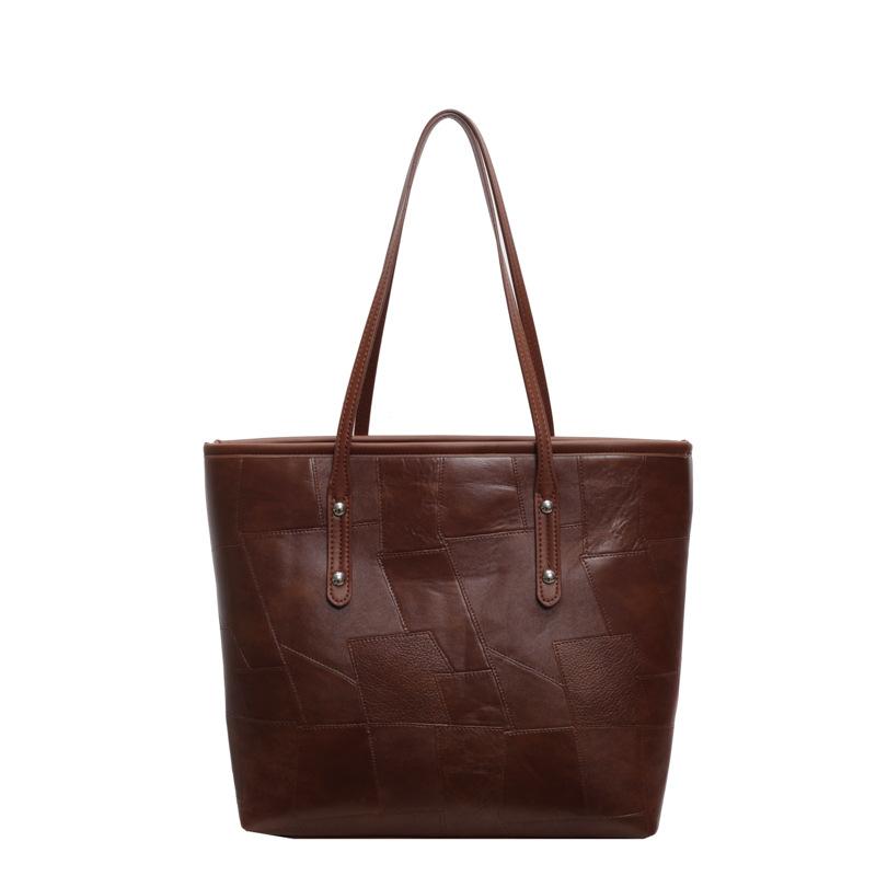 

Женская сумка-тоут, новая сумка-мессенджер большой вместимости, универсальная сумка под мышку с высоким чувством стиля, студенческая сумка на плечо для занятий коричневый