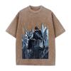 Manga Bleach Ichigo Kurosaki Printed Tee Men Women Short Sleeve Clothing Washed Cotton T-shirt Vintage T Shirt Harajuku Tshirt