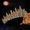 Shiny Ornament Baroque Queen Tiaras Luxury Bridal Headwear Headwear Princess Crown  for Women Girls
