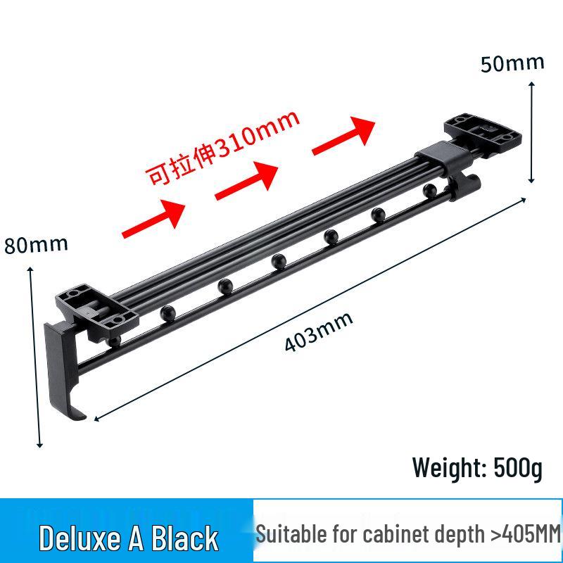 Retractable Wardrobe Hanging Rod - Modern Minimalist Clothes Hanger