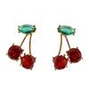 Sweet Cherry Earrings Delicate Fruit Earrings Alloy Texture Pendant Earrings Suitable for Playful and Elegant Style