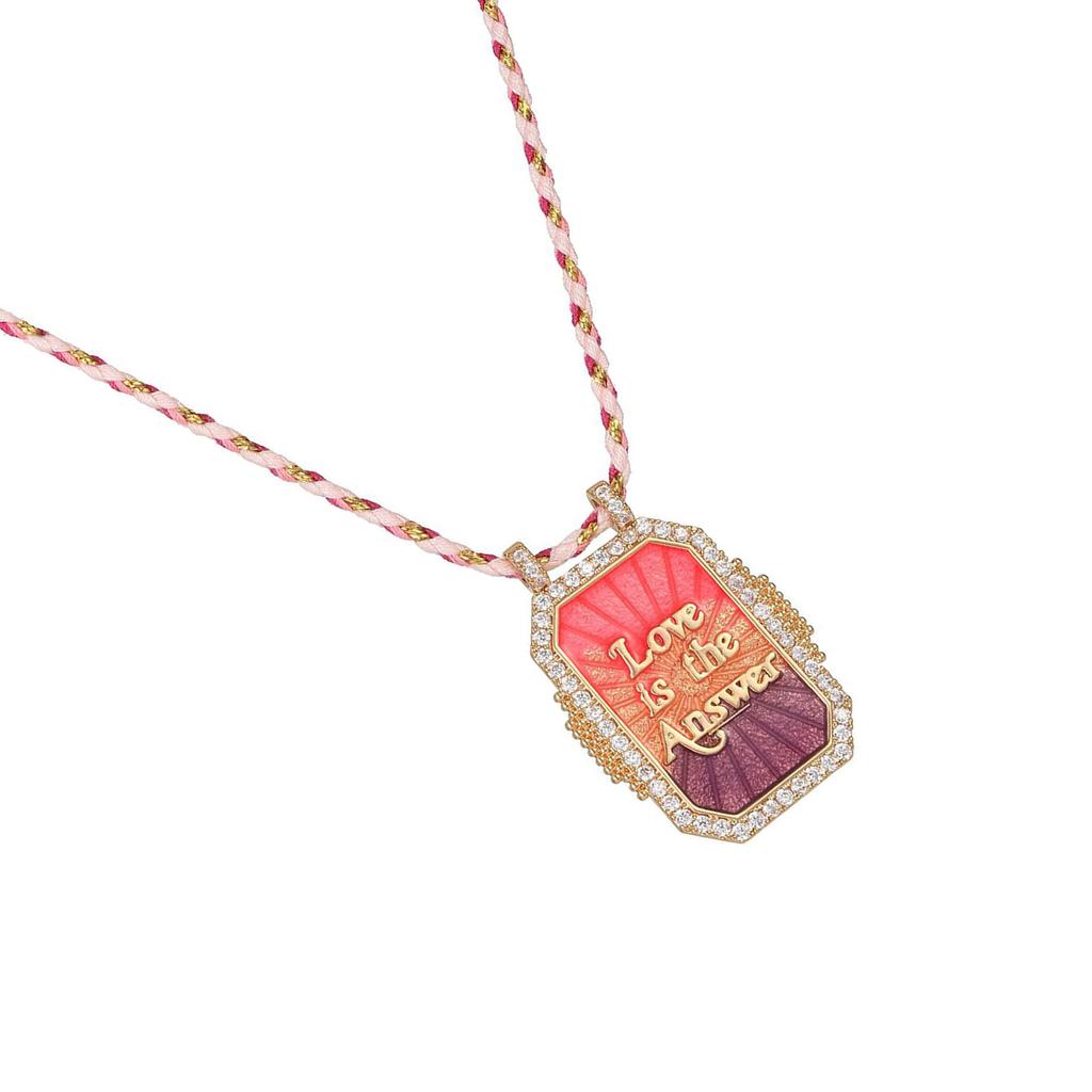 Stilvolle Baumwollseil-Halskette Künstlerische Baumwollseil-Choker-Halskette mit Pfeffer-Böses-Auge-Anhänger für Damen