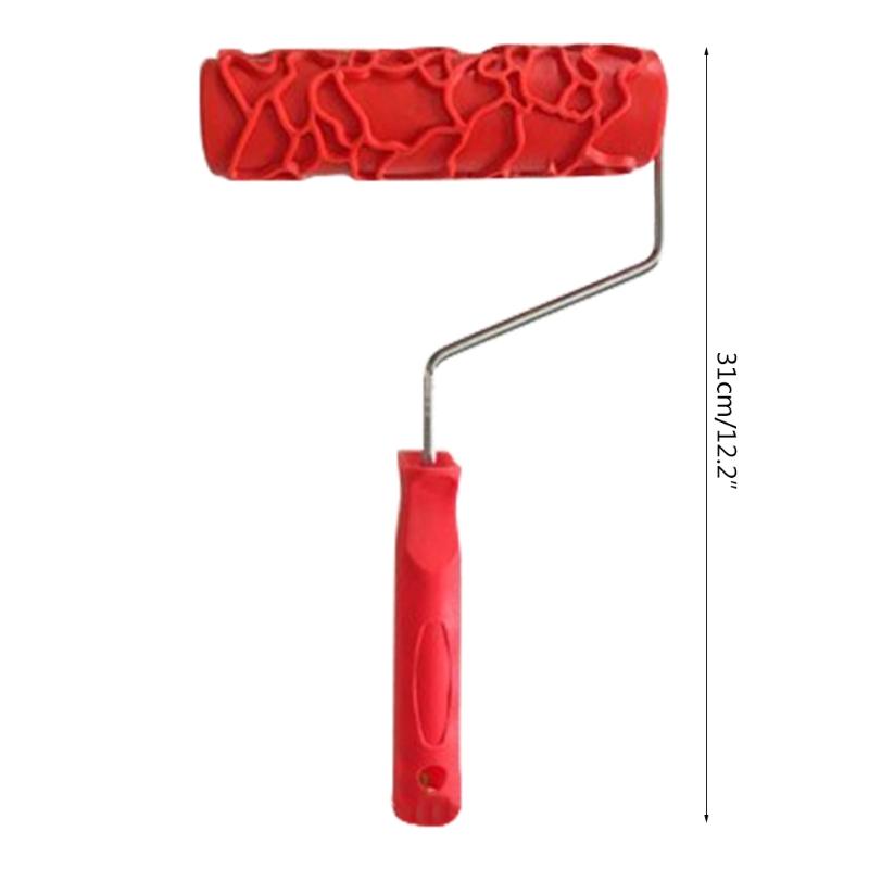 Practical Decorative Paint Roller 7''Pattern Embossed Texture Painting Tool Wall Rubber Artistic Pattern Home Decoration