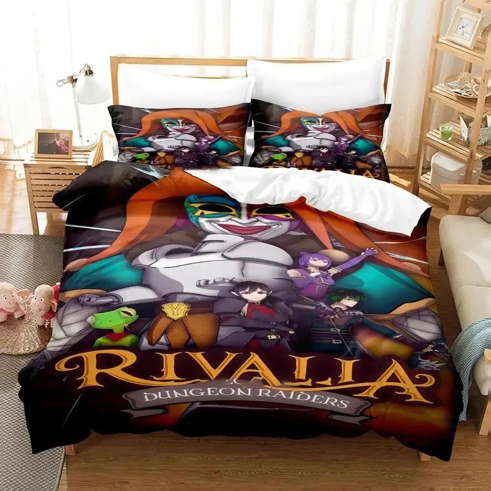 Game Rivalia Dungeon Raiders Comfortable Duvet Quilt Cover Pillowcase Bedding Set Children Bedroom Decoration Home Textile