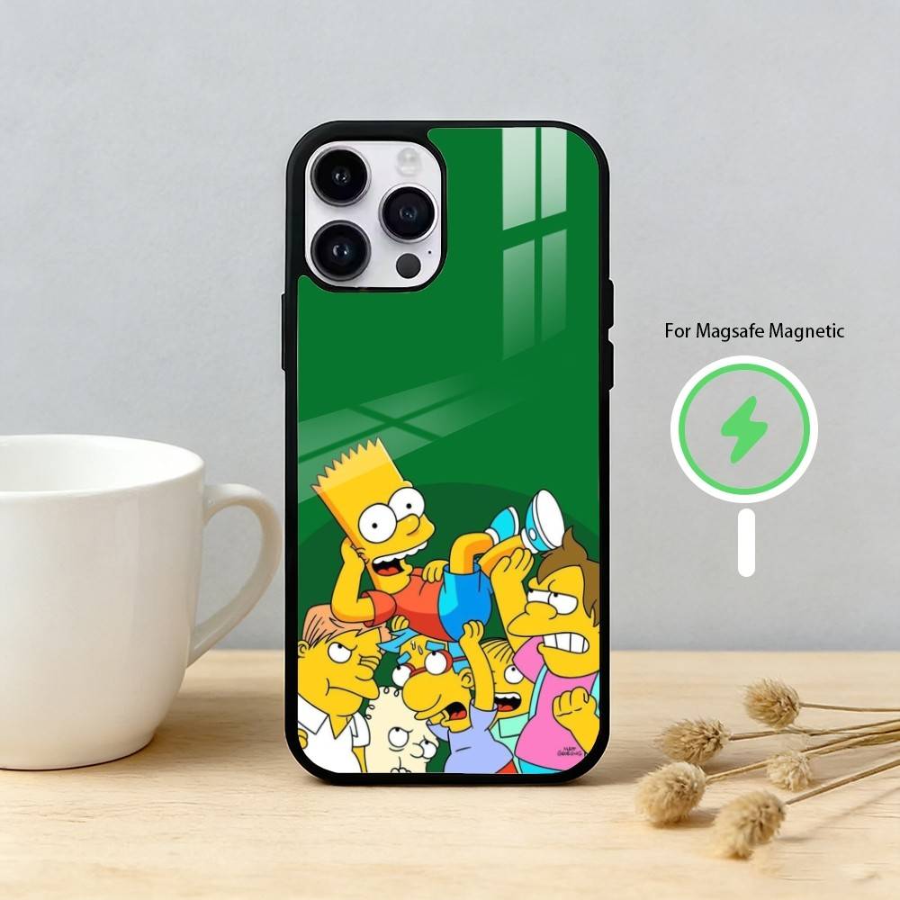 Cartoon A-American Dad Phone Case For iPhone 17/16/15/14/13/12/Plus/Pro/Max for Magnetic Wireless Charging