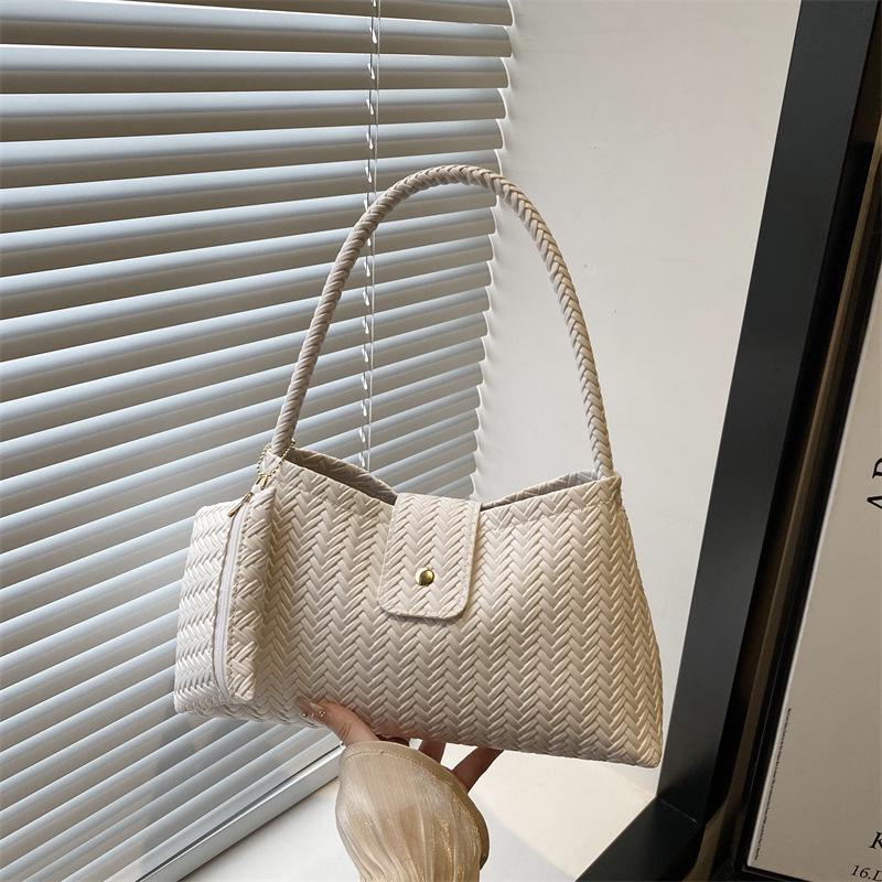 Large Capacity French Woven Underarm Handbag - Women's Luxury Fashion Tote