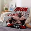 Iron Mike Tyson Boxing Fighter Four Seasons Blanket Customized With Your Name Lightweight And Warm Perfect Gift For Home Office Camping Sofa Travel