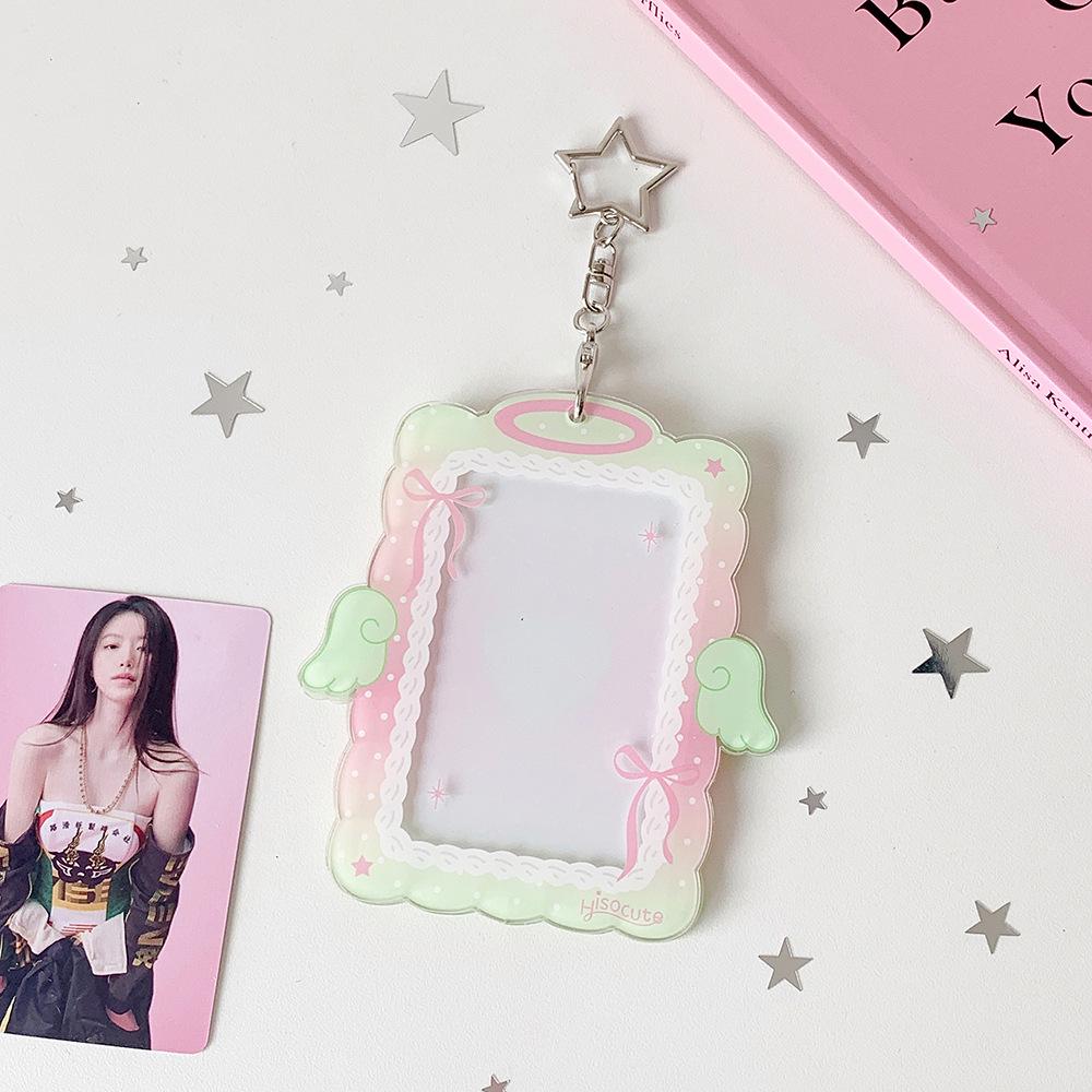 Original Angel Wings Three-Inch Instax Protective Card Sleeve - Small Card Display Storage with Pendant.