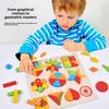 Geometric Shape Puzzle Board For Kids Early Learning Wooden Toy Educational