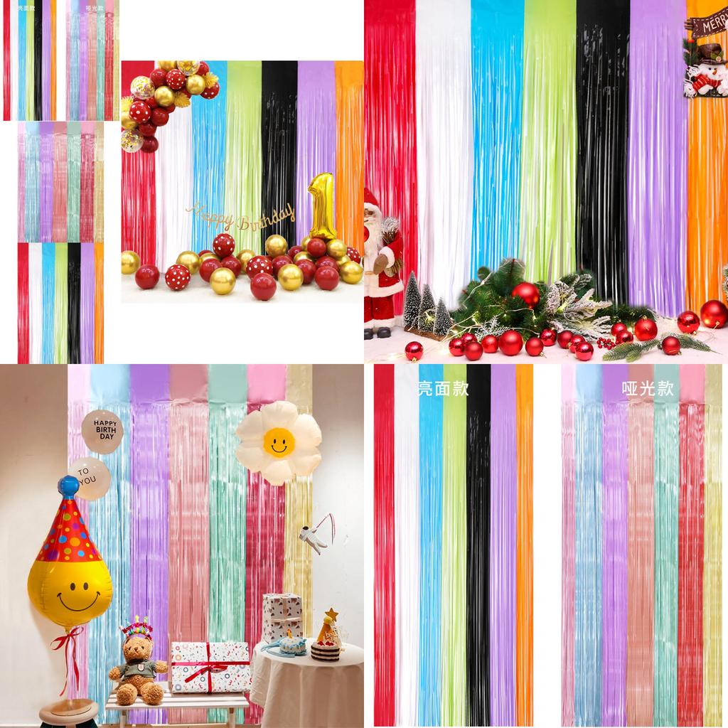 Stunning Matte Rainbow Rain Curtain Decorative Backdrop For Party Festivities
