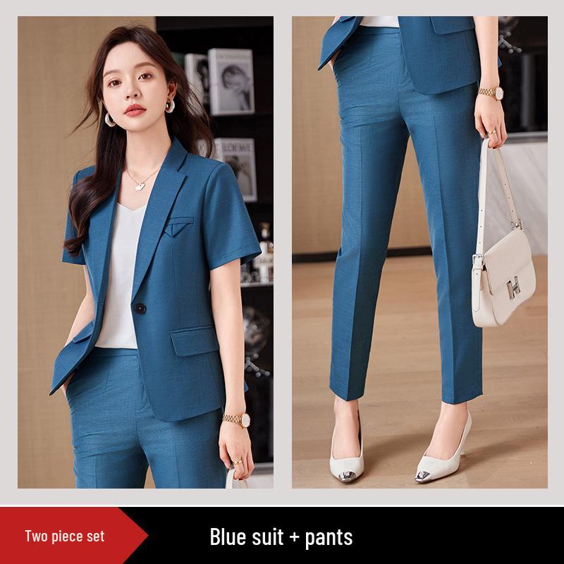 Elegant Women's Slim Fit Business Suit Set for Interviews and Work